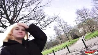 GERMAN SCOUT - Petite Swiss Teen Lilly Lovemoon eighteen Pick Up for real 1st Time Casting Sex