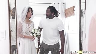 Tiny latin chick Hazel Heart calls her ebony ally to come and screw her in advance of this babe gets married.The chap eats her unshaved cunt previous to fucking her with bbc