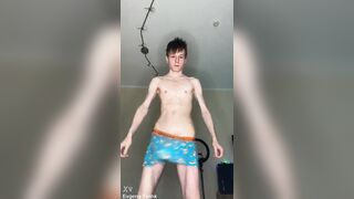 See This Youthful Student Shoot A Thick Load Of Cum