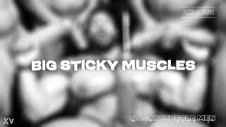 Sticky Muscle Studs Day 52 Preview, AI-Generated Muscle Boyz, Large Ramrods, Large Cum Loads
