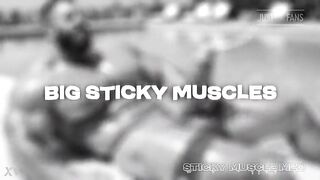 Sticky Muscle Dudes Day 53 Preview, AI-Generated Muscle Boys, Large Jocks, Large Cum Loads