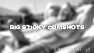 Sticky Muscle Dudes Day 53 Preview, AI-Generated Muscle Boys, Large Jocks, Large Cum Loads
