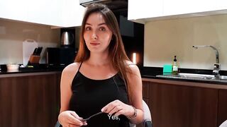POV: Stepmom Gives Me a Secret Kitchen Fellatio After Staring at My Wang Underneath the Table