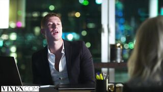 VIXEN Marvelous Golden-haired likes helping her boss any way that babe can