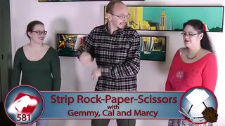 The players and their 1st-ever Undress Alt Paper Scissors game