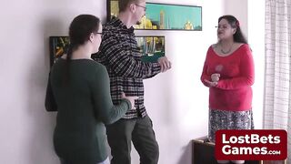 The players and their 1st-ever Undress Alt Paper Scissors game
