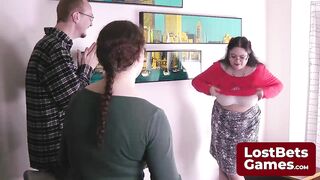 The players and their 1st-ever Undress Alt Paper Scissors game