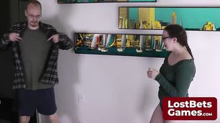 The players and their 1st-ever Undress Alt Paper Scissors game