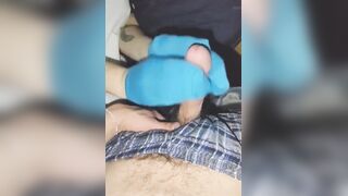 Hawt Blue No Show Ankle Socks Sockjob Tugjob Cum