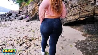 The gorgeous, curvy Ouset has sex in the woods with her spouse's ally