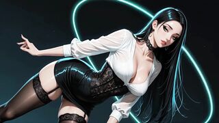 This babe Bows the Line U Chase (ai Movie)