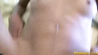 Petite Trisha on hardcore banging