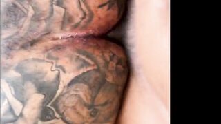 Ebony Transsexual with a Petite Dong Screwed Hard by a Ebony Man
