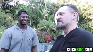 Cuckold Hubby Asks Ebony Worker To Screw Wife