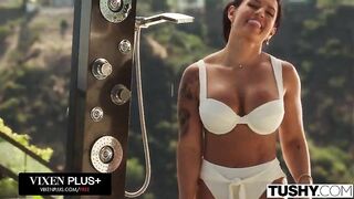 TUSHY Hawt mother I'd like to fuck Divorcee Eva Angelina Gets DPed By Her 2 Sexy Neighbors