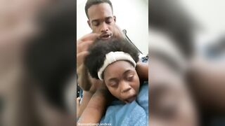 Rolling eyes Stepsister doggy position it hardcore