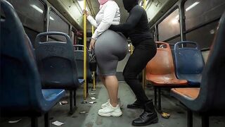 "Masked Secretary big beautiful woman Gets Booty Crammed on Crowded Public Bus"