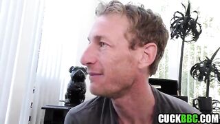 Cuckold Sharing Wife's Anal opening With Ebony Buddies