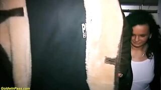 German pair bangs on the stairs