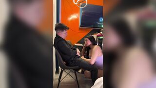 The recent secretary is drilled by her boss for a raise and ends up with cum coming without her throat