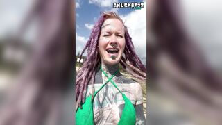 GOTH TATTOO Pair perverse adventures outdoors on road voyage