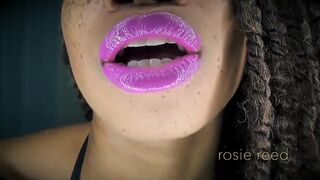 Feeble Against Fuchsia Lips- Pink Lipstick Fetish with Female-dominant Rosie Reed Mesmerizes U Into Lipstick Bondage- 1080p HD