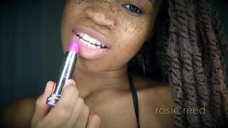 Feeble Against Fuchsia Lips- Pink Lipstick Fetish with Female-dominant Rosie Reed Mesmerizes U Into Lipstick Bondage- 1080p HD