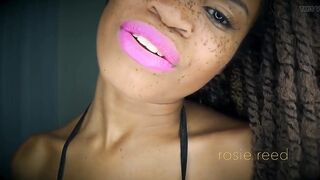 Feeble Against Fuchsia Lips- Pink Lipstick Fetish with Female-dominant Rosie Reed Mesmerizes U Into Lipstick Bondage- 1080p HD