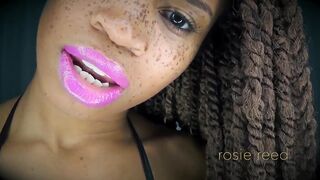 Feeble Against Fuchsia Lips- Pink Lipstick Fetish with Female-dominant Rosie Reed Mesmerizes U Into Lipstick Bondage- 1080p HD