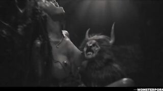 Shemale hentai Fur Monster Penis Facial - Excited Beauty Can't Escape Minotaur Cumshots
