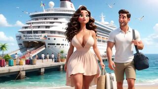 Woman And Youthful Dude Ignite Excitement After Being Shipwrecked On Tropical Island Paradise (AI generated)