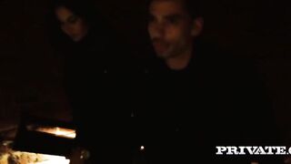 Alexis Crystal enjoys some hardcore double penetration and finishes off with a double facial