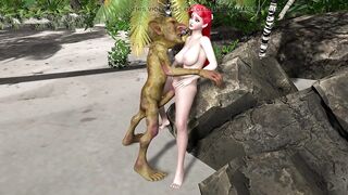 A Goblin with a Large Ramrod Banged a Redhead Princess