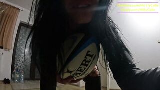 Ripped Leather Jumpsuit – Smokin', Twat Tease and Smutty Masturbation