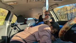 trying to keep it on the road during the time that my sexy wife blows me