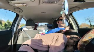 trying to keep it on the road during the time that my sexy wife blows me