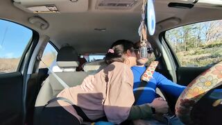 trying to keep it on the road during the time that my sexy wife blows me