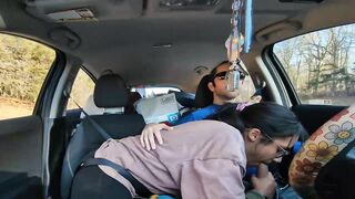 trying to keep it on the road during the time that my sexy wife blows me