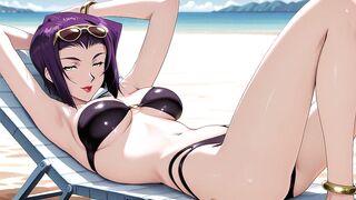 Faye Valentine Sunbathing Turns Into Beach Sex. Faye Valentine Comics Cosplay