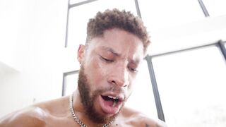 A slutty French cutie is invited to a mansion, where this babe's greeted by four boys with giant rods. PISSING TEAM FUCK!!