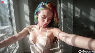 Blogger sneaked into a shopping mall, but a security guard spotted her and turned her into his personal jizz reservoir.[AI]