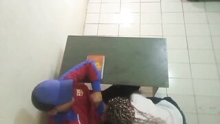 A daring scho0lgirl has sex with her teacher in the centre of class.