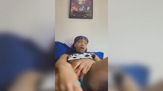 PUNK Black Masturbates w/ Sex toy & Cums