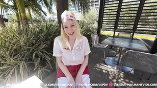 In-N-Out Burger Angel with Giant Titties Screws large Knob at Work