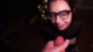 Dirty sloppy fellatio during the time that my bazookas bounce in your face
