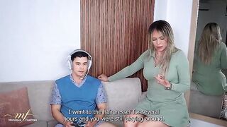 Naive stepson gets banged raw by his vicious stepmother - Monique Fuentes & Lian Grey