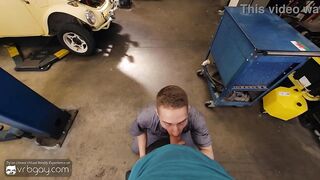 VRB Homosexual: twink mechanic Homosexual gives Sexy Oral and Bangs Anal in advance of his boss coming - HD Porn