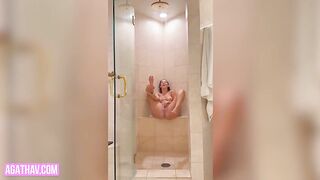 I started dancing fingering myself during the time that in the shower until i ORGASMED