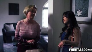 Home Alone With My Stepmom's Sexy Lesbo Bestfriend