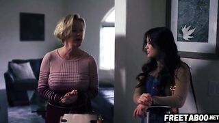 Home Alone With My Stepmom's Sexy Lesbo Bestfriend